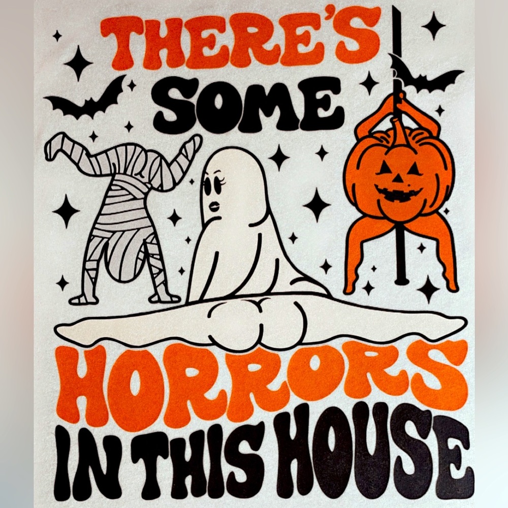 “There’s Some Horrors in this House” white tee